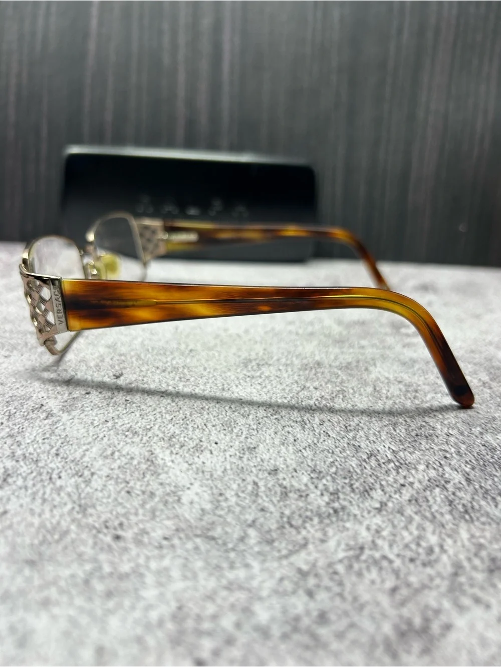 Versace MOD 1160 Eyeglasses 53-16-130 Gold Tortoise Prescription Made in Italy